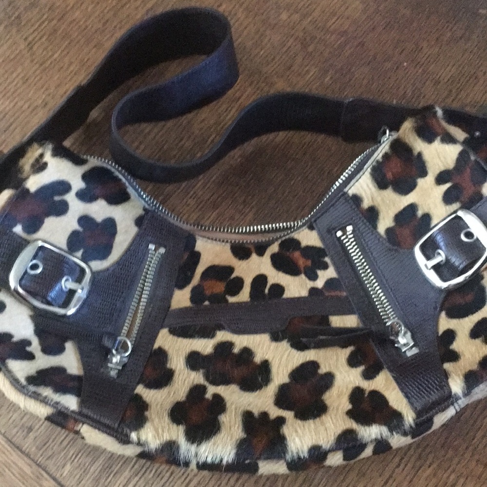 Animal print DKNY shoulder bag
